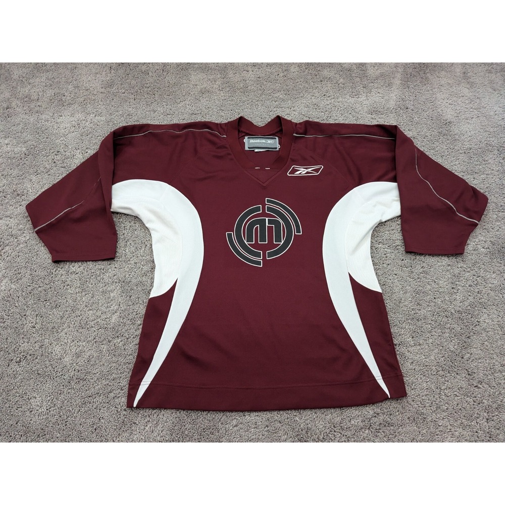 Reebok Hockey Jersey Mens Medium Maroon 3/4 Sleeve